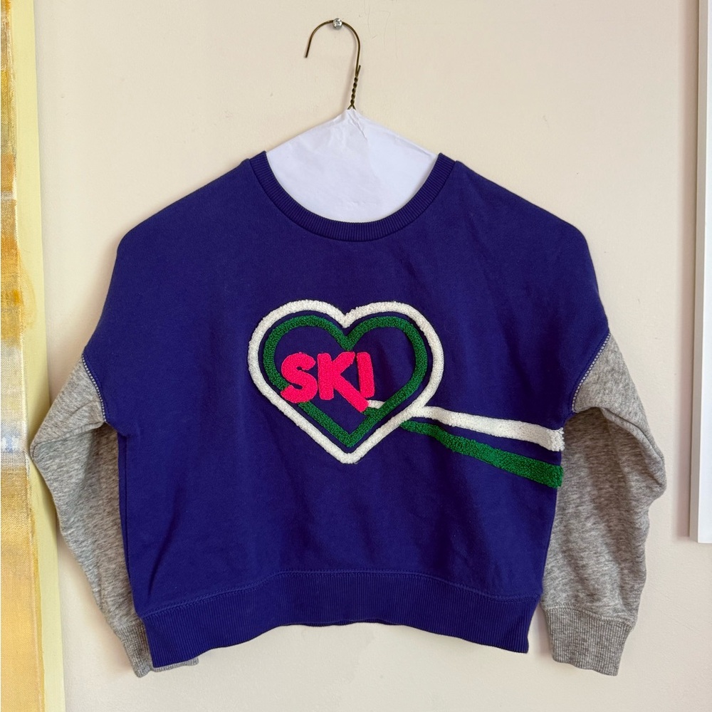 Mini Boden Cute Apres Ski Sweatshirt , Size 6-7 Years